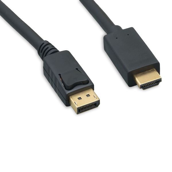 Enet Displayport Male To Hdmi Male Passive Adapter Cable 10Ft 28 Awg 4K DPM-HDMIM-10F